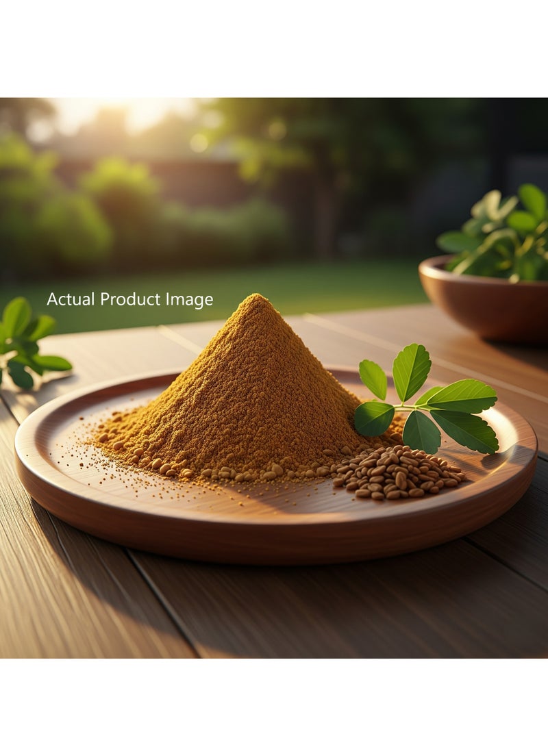 مملكة الإكسسوارات مسحوق الحلبة (250 غرام) - طبيعي 100% | مناسب لجميع أنواع الشعر | يعزز نمو الشعر الصحي، ويرطبه بعمق، ويمنحه لمعانًا | يهدئ فروة الرأس، ويقلل من القشرة، ويقوي الشعر. - Image 4