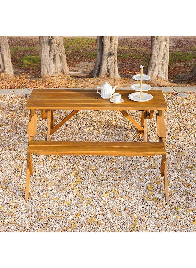 دانوب هوم Vivian Bench Dining Bench 3 Piece Wooden Bench Style Dining Furniture Set Dining Space Saving Dinette For Kitchen Dining Room With 2 Benches - Image 3