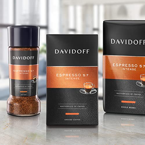 DAVIDOFF Espresso 57 Instant Coffee - Dark and Chocolatey - Intense Roast with a Smooth Aroma - 100% Arabica Beans - 11/12 Intensity. 12/12 Roasting. 6/12 Acidity - 1 x 3.52 oz - Image 3