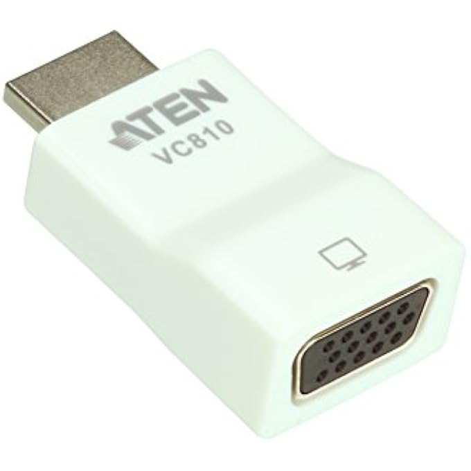 Aten HDMI TO VGA CONVERTER VC810 UP TO 1920 X 1200, 1080P, PLUG AND PLAY FOR LAPTOP, PC, ULTRABOOK, PROJECTOR, LCD MONITOR, IDEAL FOR CONFERENCE ROOM, PRESENTATION ROOMS, MEETING ROOMS, UK - Image 1