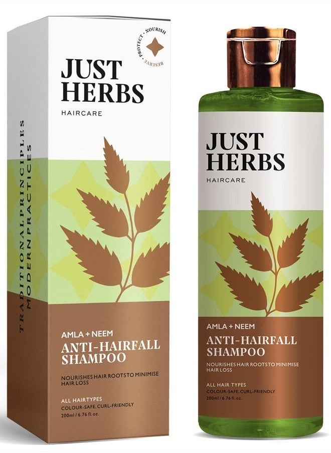 Just Herbs 8 In 1 Root Nourishing Amla Neem Shampoo (200 ml)  - Image 1