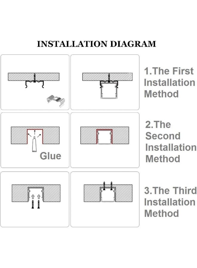 Poaker 2 Meter Led Profile Aluminum Frame Durable Sleek And Versatile Solution For Residential And Commercial Led Lighting Slim Type  - Image 4