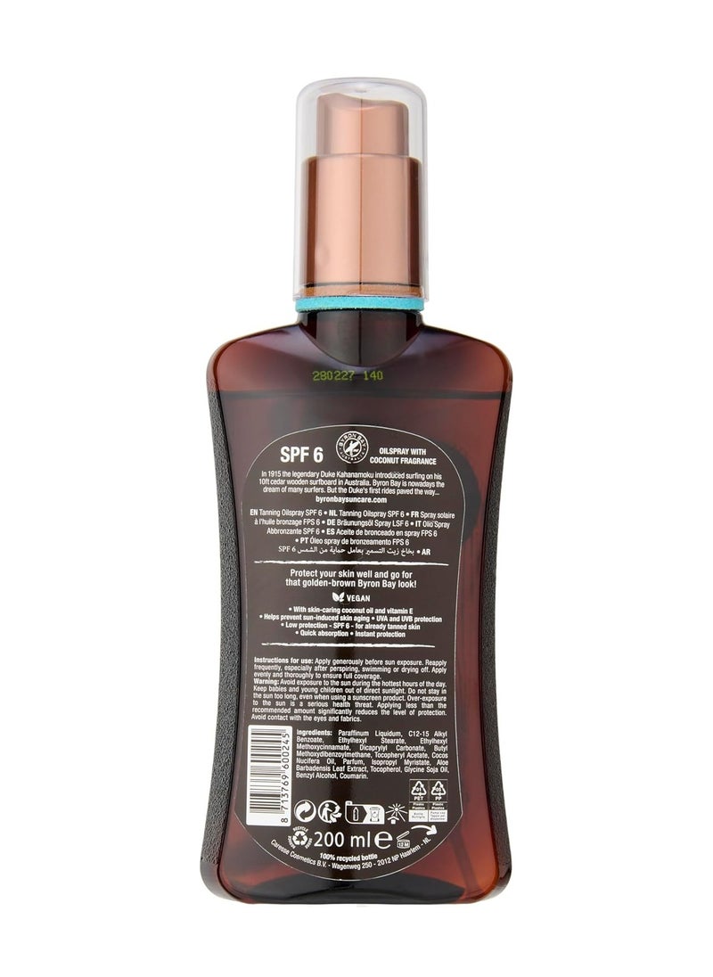 Byron Bay Byron Bay Coconut Oilspray Tanning Oil SPF6 200ml  - Image 2