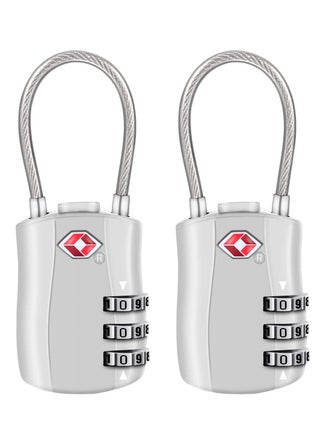 TSA Luggage Locks, TSA Approved Luggage Lock 3-Digit Re-settable Combination Lock, Code Lock for Travel Suitcase Luggage Bag Lockers (2PCS Silver) [ Zinc Alloy Version] - pzsku/ZA1383D02E6BC998127D9Z/45/_/1725524080/35ef2c2f-adc1-4300-abcd-b2400d8234e8