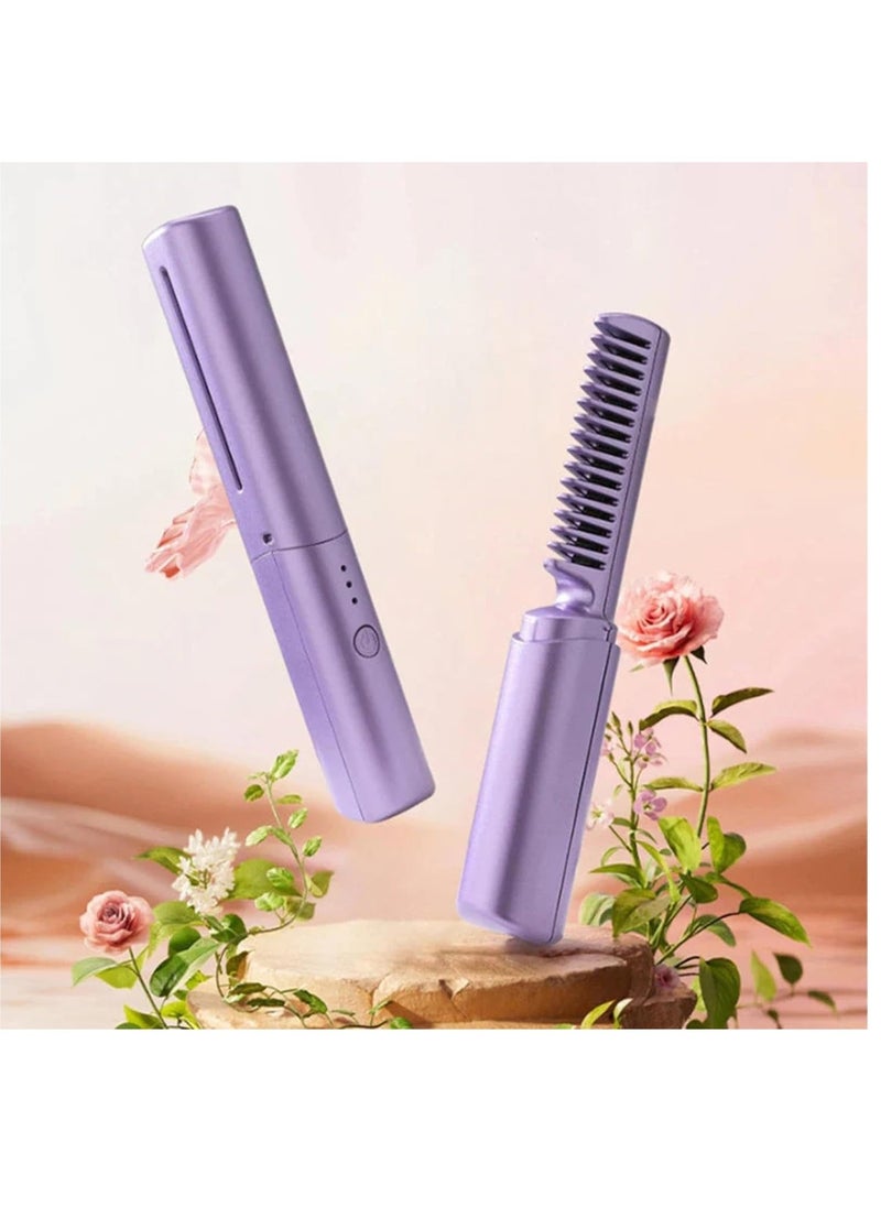 ELTRAZONE Rechargeable Mini Hair Straightener , Mini Flat Iron Hair Straightener Travel Size Rechargeable , 4000mAh Battery Straightener Brush , Portable 3 Level Hair Straightener , 4000mAh Battery Straightene - Image 5