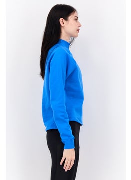Champion Women Sportswear Fit Long Sleeves Outdoor Sweatshirt, Blue  - Image 3