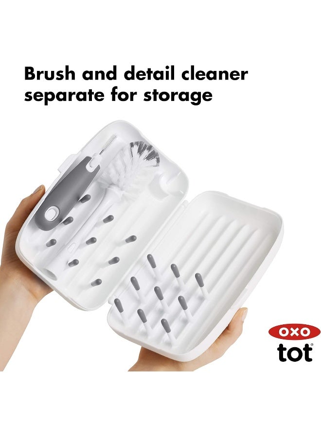 OXO Tot On-the-Go Drying Rack with Bottle Brush - Gray - Image 3