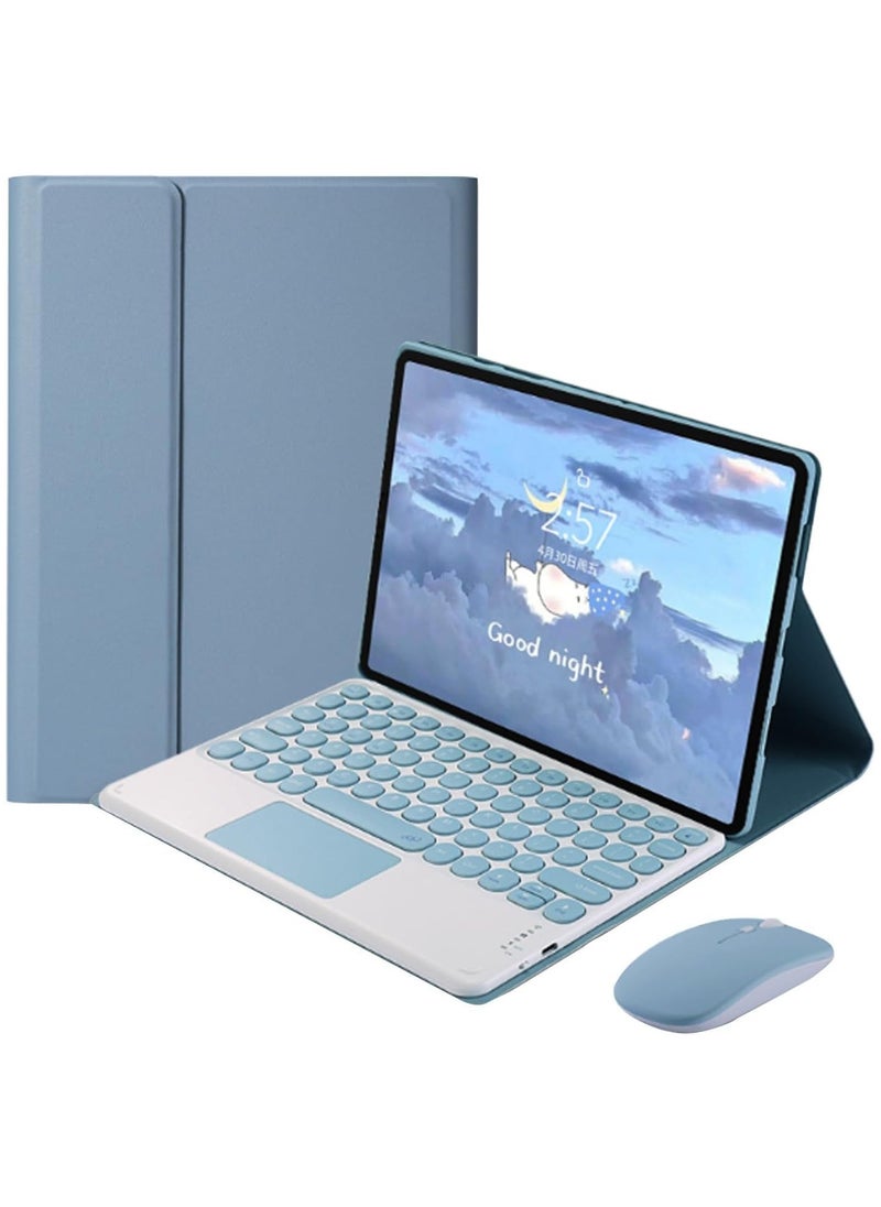 General - Touchpad Keyboard Case for Xiaomi Pad 6/6 Pro 11.0 Inch Tablet, Invisible Pen Slot,Keyboard Case Cover with Cute Round Key Detachable TouchPad Keyboard & Mouse - Image 1