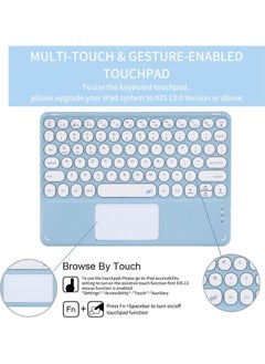 General Touchpad Keyboard Case for Xiaomi Pad 6/6 Pro 11.0 Inch Tablet, Invisible Pen Slot,Keyboard Case Cover with Cute Round Key Detachable TouchPad Keyboard & Mouse  - Image 2