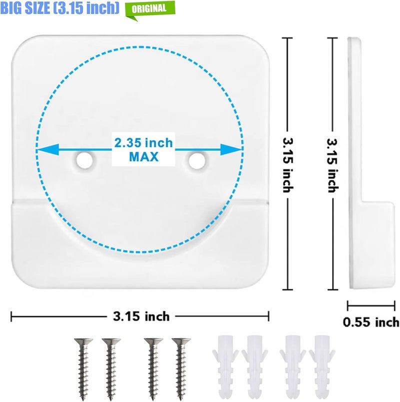 CANRAY 4 Pack Adhesive Shower Tension Rod Holder for Tile | Shower Curtain Rod Retainer for Wall Mount | No Drilling | Stick On | White (Shower Curtain Rod Not Included) - Image 4