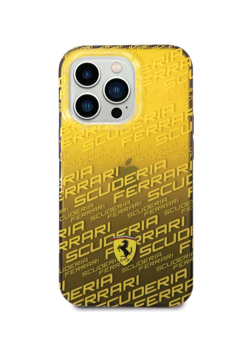 Ferrari Gradient PC/TPU Case With Allover Scuderia & Dyed Bumper For iPhone 14 Pro Max - Image 1