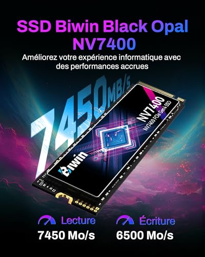 BIWIN Black Opal NV7400 4TB SSD Gen4x4 Read Speed up to 7450MBs NVMe M2 2280 PCIe 40 Internal PC Solid State Drive for LaptopDesktopPS5 - Image 3