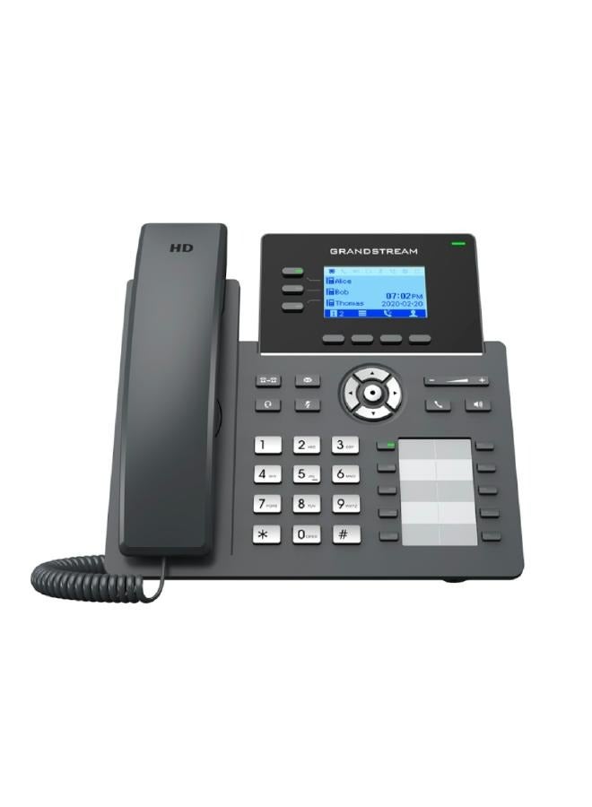جراند ستريم هاتف جراند ستريم GRP2604P IP | 3 خطوط، 6 حسابات SIP | شاشة LCD مقاس 2.7 بوصة | منفذ جيجابت إيثرنت ثنائي المنفذ مع PoE مدمج | محول الطاقة غير متضمن - Image 3