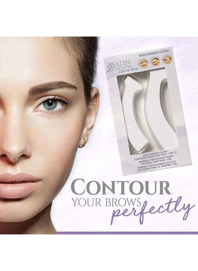 Satin Smooth Satin Smooth EZ Grip Non-Woven Contour Waxing Strips, Facial Strip, 100 ct  - Image 2