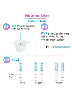 Easy@Home Ovulation & Pregnancy Test Strips Kit: 25 Ovulation Strips and 10 Pregnancy Tests – Accurate Fertility Tracker OPK | 25LH + 10HCG  - Image 5
