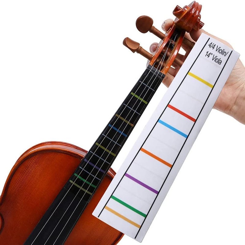 PERLMAN 2 Sheets Transparent Violin Finger Guide Finger Guide Position Decal Label Markers Accessory for Practice Beginners (3/4) - Image 2