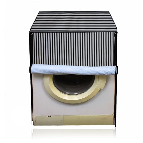 Star Weaves Polyester Front Load Washing Machine Cover | Waterproof & Dustproof Protector | Compatible with LG 8 Kg & 9 Kg | Durable & Easy to Clean (Size - 61X61X86 Cm) - FLCKUM173 - Image 1