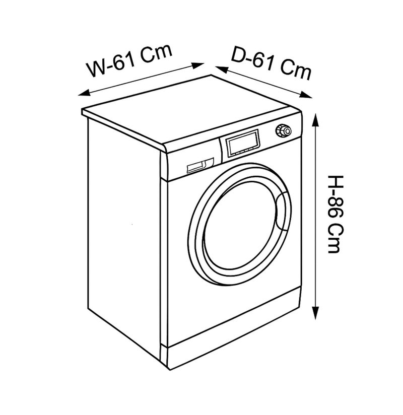 Star Weaves Polyester Front Load Washing Machine Cover | Waterproof & Dustproof Protector | Compatible with LG 8 Kg & 9 Kg | Durable & Easy to Clean (Size - 61X61X86 Cm) - FLCKUM173 - Image 3