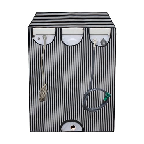 Star Weaves Polyester Front Load Washing Machine Cover | Waterproof & Dustproof Protector | Compatible with LG 8 Kg & 9 Kg | Durable & Easy to Clean (Size - 61X61X86 Cm) - FLCKUM173 - Image 5