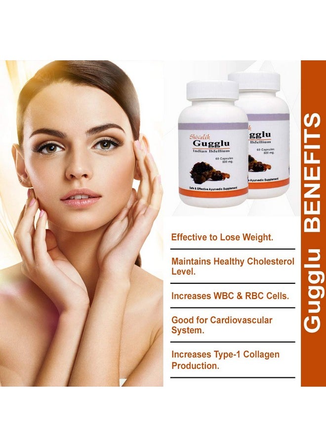Shivalik Herbals Gugglu- Commiphora Mukul - 120 Capsules  - Image 3