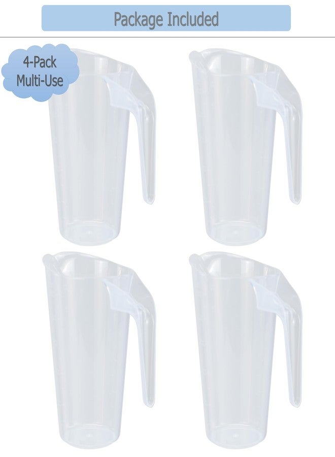 EIKS Plastic Measuring Pitcher Cups with Spout and Measurement Scale for Kitchen Baking, Cooking, Mixing & Measuring (500ml * 4) - Image 2