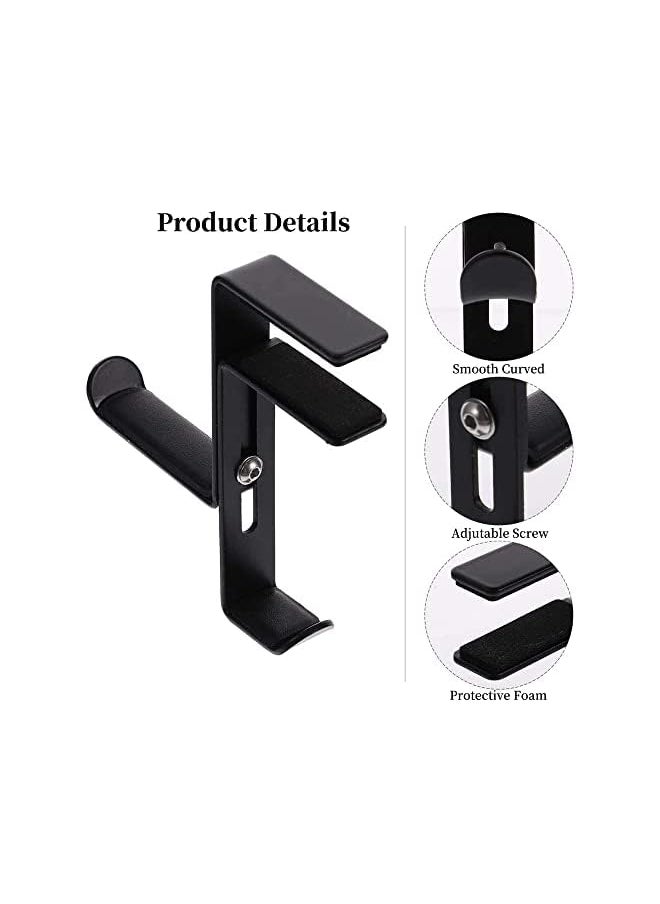 X spring Metal Headphone Hanger Adjustable Under Desk Headphone Stand With Silicone Non Slip Pad Under Desk Space Save Mount Universal Metal Headphone Stand Hook For All Headphones  - Image 2