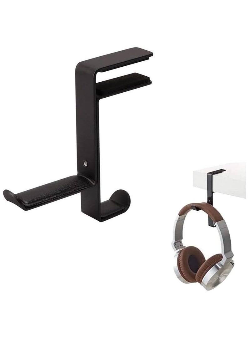 X spring Metal Headphone Hanger Adjustable Under Desk Headphone Stand With Silicone Non Slip Pad Under Desk Space Save Mount Universal Metal Headphone Stand Hook For All Headphones  - Image 1