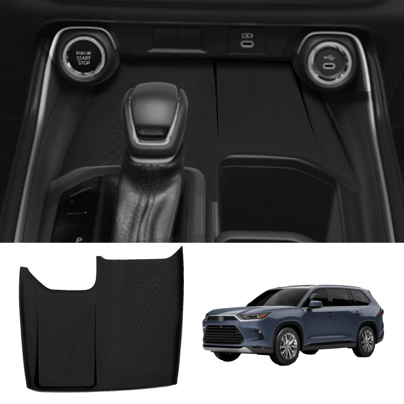 Abystar Wireless Charging AntiSlip Mat for Grand Highlander 2024 2025 2026 Black Silicone Protective Pad Liners for Grand Highlander Accessories - Image 2