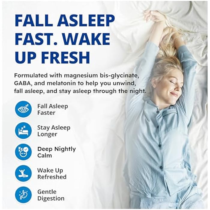 CanPrev Magnesium Bisglycinate Chelated + GABA & Melatonin, 120 Veg Caps, 120-Day Supply, Support Restful Night, Muscle Function, Promote Relaxation & Balanced Sleep-Wake Cycle, Vegan, No GMO & Gluten - Image 2