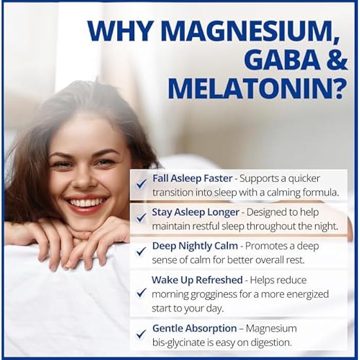 CanPrev Magnesium Bisglycinate Chelated + GABA & Melatonin, 120 Veg Caps, 120-Day Supply, Support Restful Night, Muscle Function, Promote Relaxation & Balanced Sleep-Wake Cycle, Vegan, No GMO & Gluten - Image 4