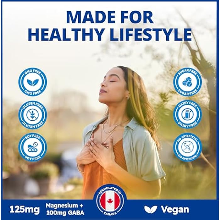 CanPrev Magnesium Bisglycinate Chelated + GABA & Melatonin, 120 Veg Caps, 120-Day Supply, Support Restful Night, Muscle Function, Promote Relaxation & Balanced Sleep-Wake Cycle, Vegan, No GMO & Gluten - Image 5