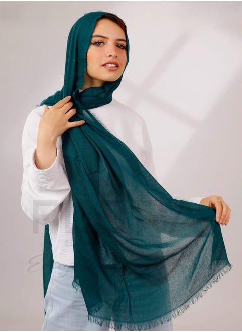 Veil Scarf Cotton Sponge Luxury Islamic Hijab Soiree for Women for Occasions and Regular Days - Size (200cmx75cm)