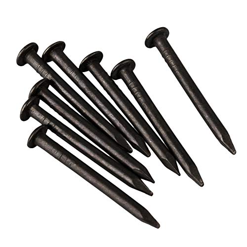 RDEXP Black Round Head Wood Screw Nail Decorative Furniture Miniature Nail Lenght 1.8cm/0.71" Pack of 50 - Image 2