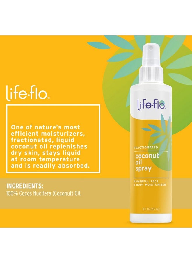 Life-flo Life-flo Fractionated Coconut Oil Spray, Refined Liquid Coconut Oil for Skin Care, Hair Care, Lightweight Moisturizer, All Skin Types, Hypoallergenic, 60-Day Guarantee, Not Tested on Animals, 8oz  - Image 2