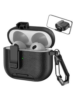 Case For AirPods 3 Leather Texture Wireless Earphones Case with Hook & Holder