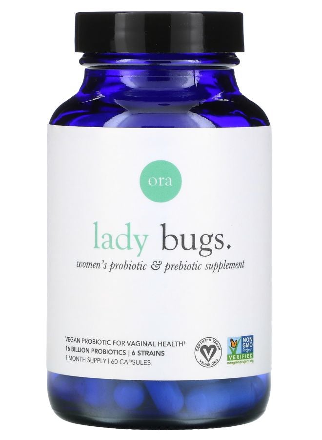 Lady Bugs Women's Probiotic & Prebiotic Supplement 60 Capsules