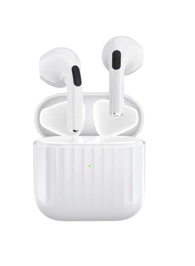 Green Lion Austin True Wireless Earbuds with Built-in Microphone, HD Sound, Dual Microphones, Touch Control, Voice Assistant, Type-C Charging, Up to 3 Hours Playtime - White - Image 2