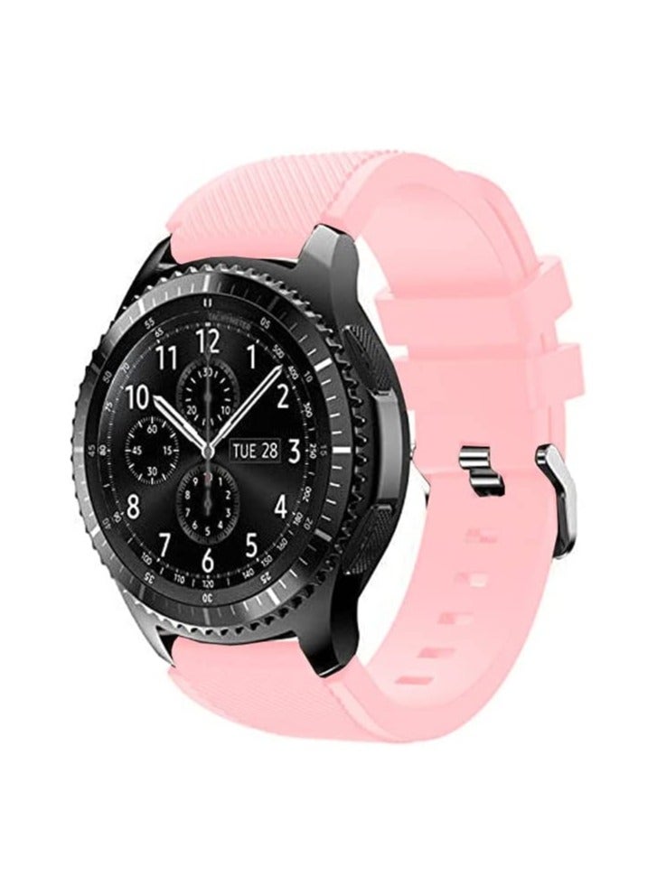 VITION Strap for Huawei GT/Huawei GT 2 (46mm) GT2 Pro /Samsung Galaxy Watch 46mm / Galaxy Watch 3 45mm, 22mm Silicone Straps Watch Band Light Pink - Image 3