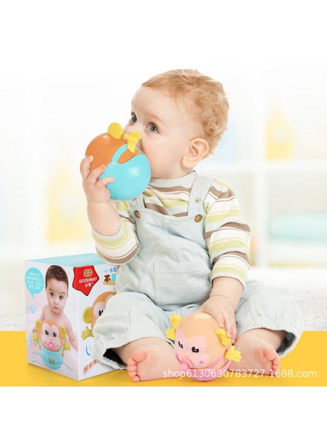 Newborn Baby Tumbler Toy 0-1 Year Old Baby Puzzle Early Education Grasp Can Be Grit 3-6 Months Baby Comfort-color:No Monkey Pink  - Image 4