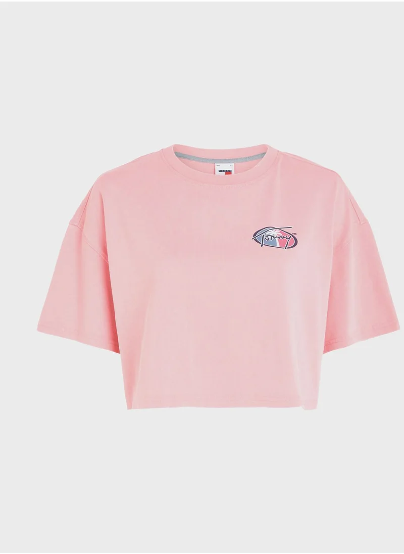 TOMMY JEANS Crew Neck Logo T-Shirt