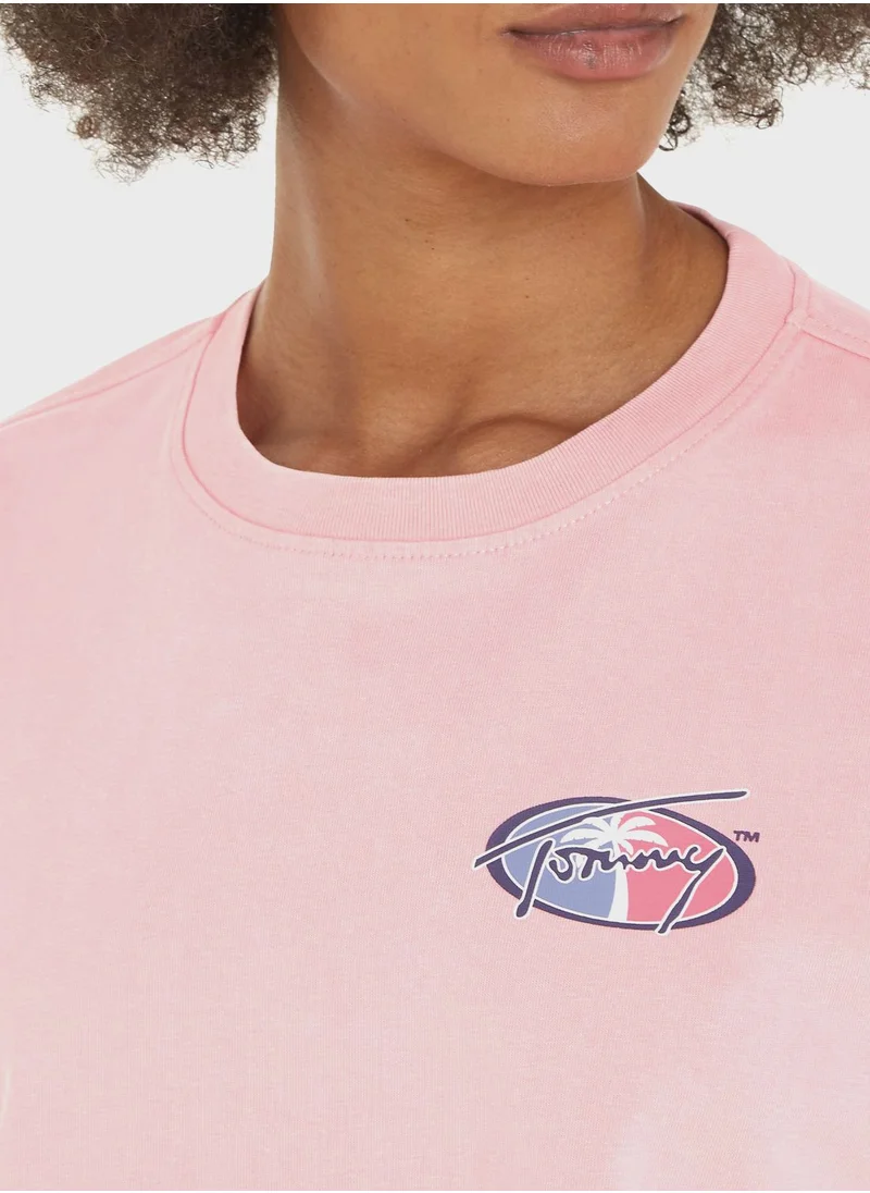 TOMMY JEANS Crew Neck Logo T-Shirt