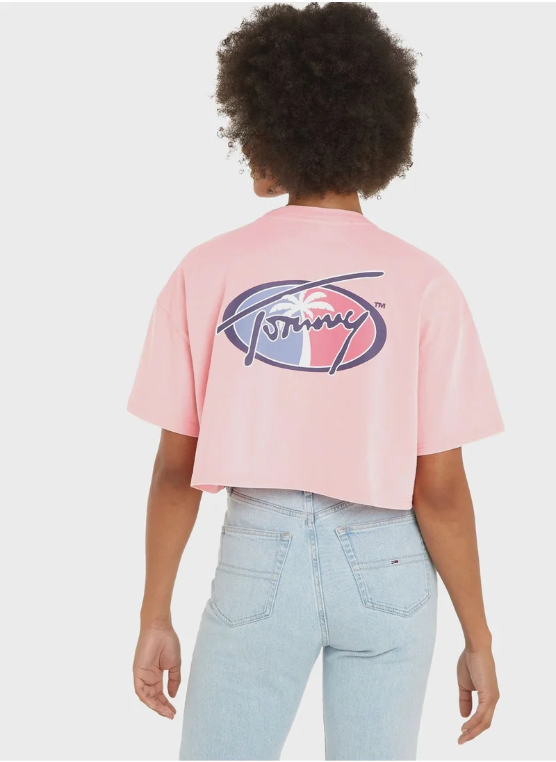 TOMMY JEANS Crew Neck Logo T-Shirt