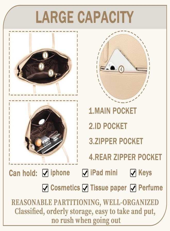 FSD.WG FSD. WG Leather Purses and Handbags for Women Tote Shoulder Bag Satchel Handbag with Top Handles - Image 5
