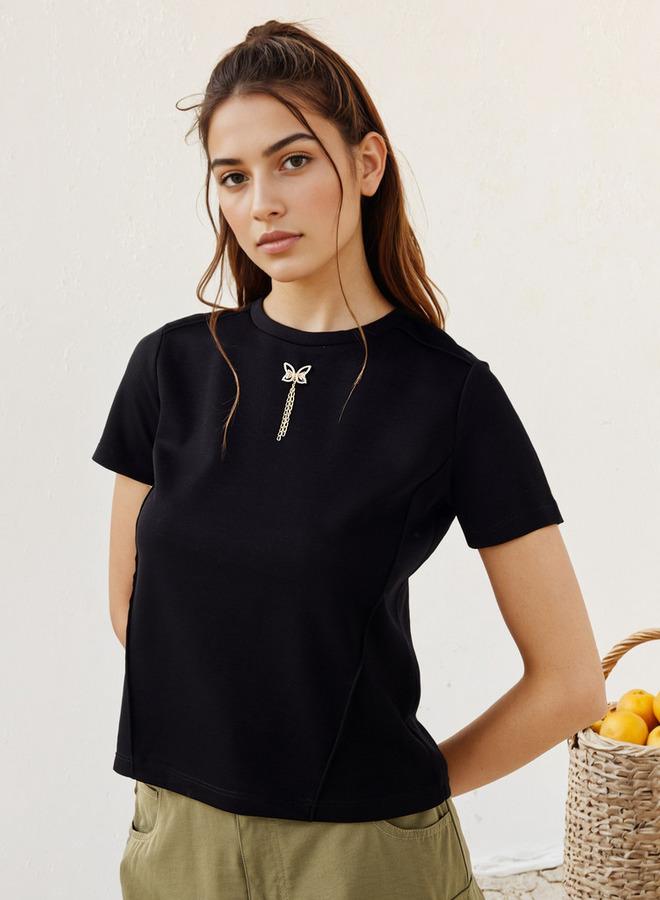 تواكستريمز تيشيرت بزخرفة معدنية - Image 1