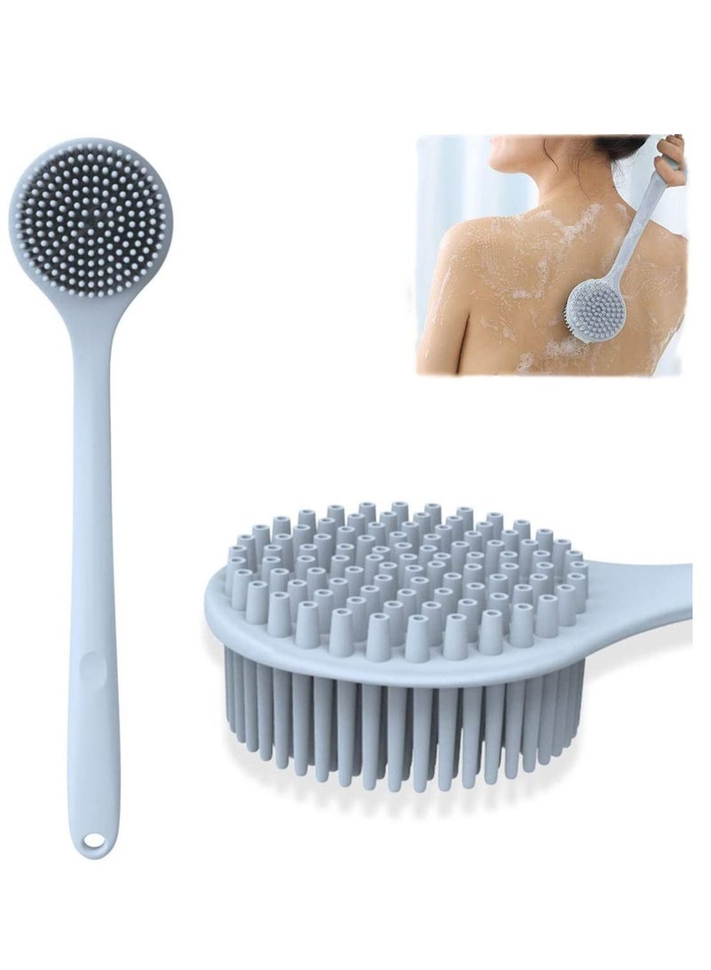 NIBEMINENT Shower Foot Scrubber and Body Brush Set No Plastic Smell Feet Back Wet Dry Exfoliator Cellulite Massager Skin Care Accessories - Image 1