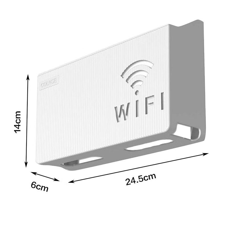 Youjialiangpin Wall-Mounted Router Storage Box, No Drilling Required, Wireless WiFi Set-Top Box Shelf, Electrical Wire Organizer, Optical Modem Box - Image 1