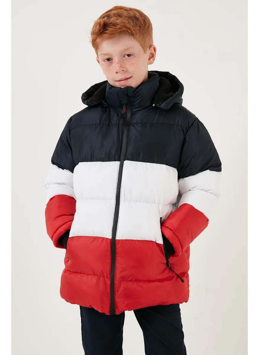 Lela Plush Lined Removable Hooded Puffer Coat Boys' Coat 57611967