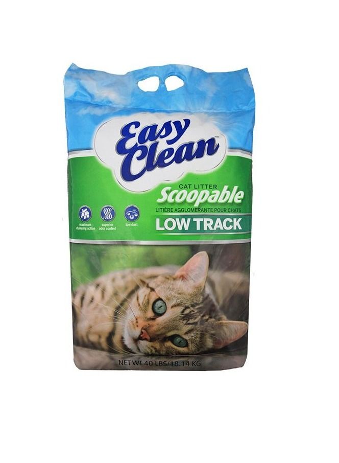 Easy Clean Scoopable Cat Litter Low Track 18.14Kg