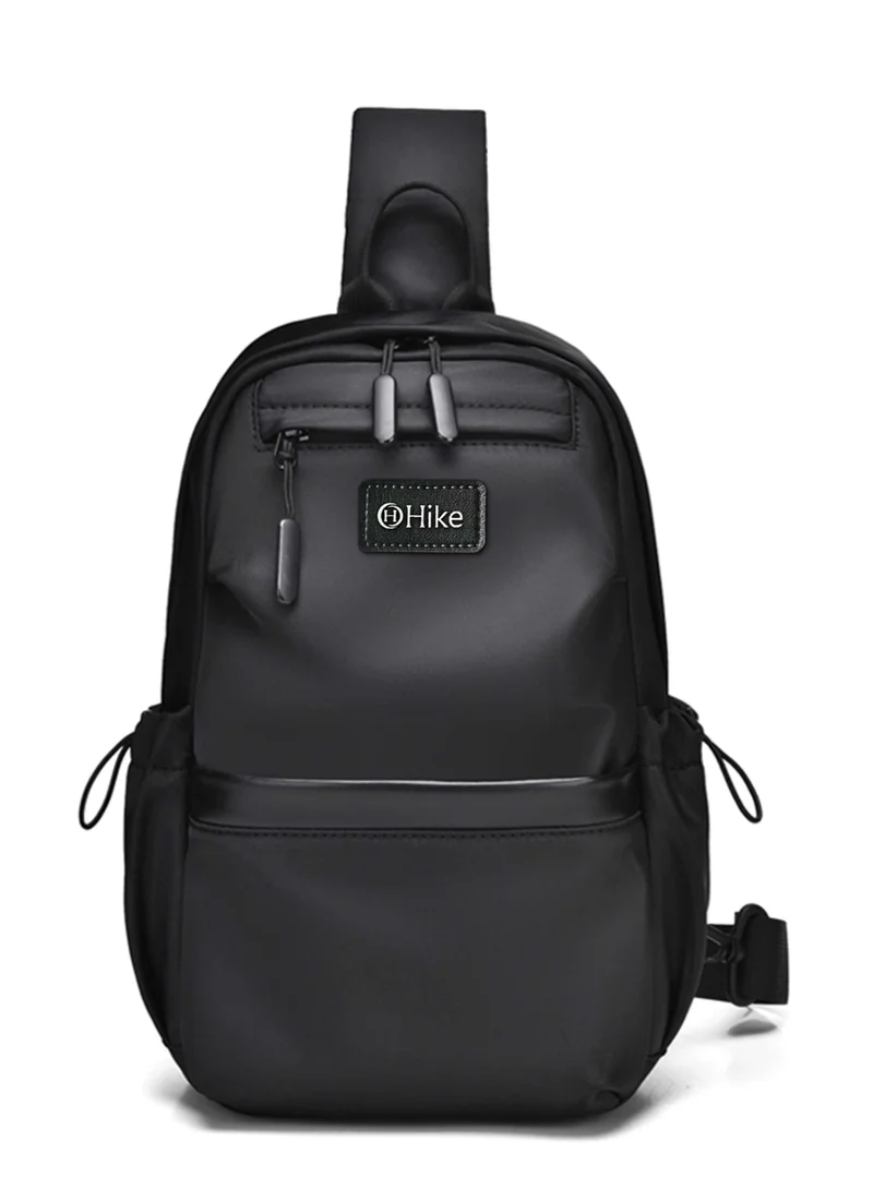 HIKE Unisex Sling Bag Water Resistant Anti-Theft Unisex Shoulder bag for Travel Business Shopping College Outdoor, HK3307, Black