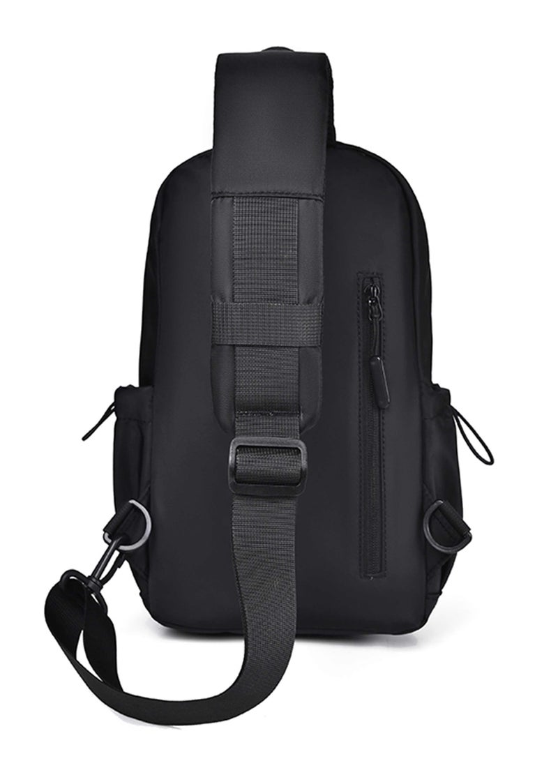 HIKE Unisex Sling Bag Water Resistant Anti-Theft Unisex Shoulder bag for Travel Business Shopping College Outdoor, HK3307, Black - Image 4